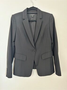 LOFT Ann Taylor Black Wool Tailored Suit Jacket Blazer
